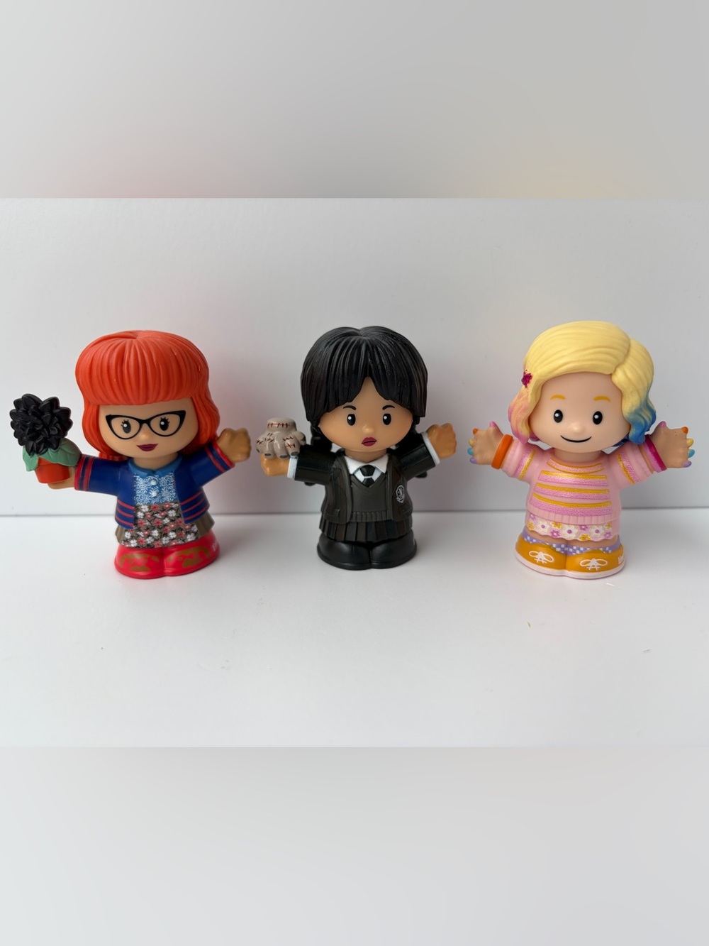 4/$25 - Fisher Price Little People Collector X Wednesday Netflix 3 Figures Loose